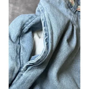 American Eagle Womens Size Medium Jean Shorts Tie Belt Blue Denim Casual Spring thumbnail 10