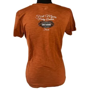 Harley-Davidson Fort Myers Florida 2013 Burnt Orange T-Shirt Size L thumbnail 4