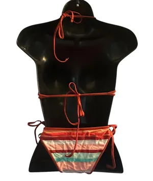 Aerie Swim Teeny mixed size striped bikini thumbnail 2