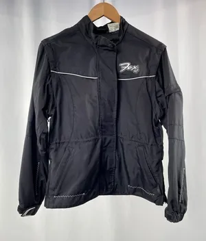 Fox Racing Dakota Full Zip Nylon Moto Jacket in‎ Black Size Medium thumbnail 1