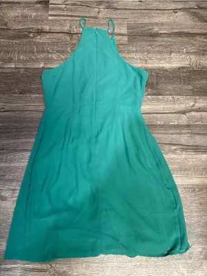 Lulu's Teal Halter Mini Wrap Dress thumbnail 3