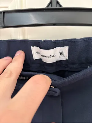 Abercrombie & Fitch Pleated Elastic Waist Dress Pants 33 Short thumbnail 2