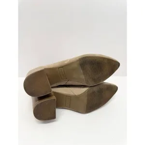 Blondo Booties Size 8 Tan Cow Suede Ankle Boots Block Heel Pull On Side‎ Zip thumbnail 9
