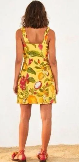 Farm Rio Fruit Lovers Linen Mini Dress XS thumbnail 2