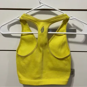 Free People Movement Women's Free Throw Crop Tank Neon Yellow thumbnail 3