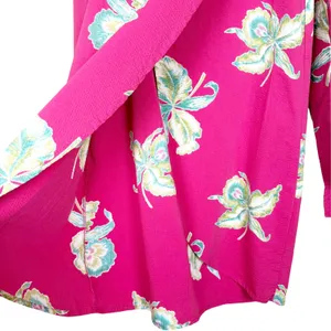 Faherty Wrap Midi Skirt Size Small Pink NWT Tropical Seersucker Resortwear thumbnail 3