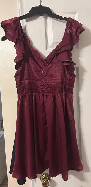 Altar'd State Burgundy Mini Dress thumbnail 2