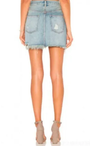 NWT Free People Relaxed & Destroyed Denim Mini Skirt | Size 24 thumbnail 9