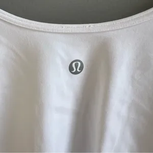 Lululemon Align Tee Short Sleeve Cropped Top White Size 6 V-Neck Open Back Shirt thumbnail 6