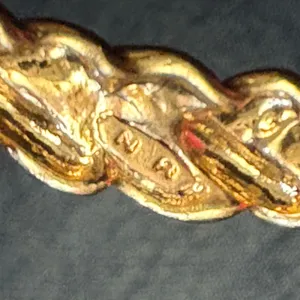 Avon Gold Tone Braided Crystal Necklace and Bracelet Set stamped NR thumbnail 7