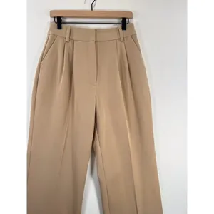Favorite Daughter Womens Pants Brown Pleated High Rise Wide Leg Stretch Size 8 thumbnail 7