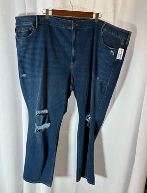 Old Navy Women’s Jeans Distressed Power Slim Straight Mid Rise Plus‎ 30 NWT 649 thumbnail 1