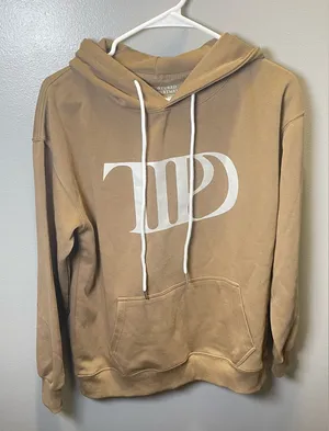 Taylor Swift The Tortured Poets Department Pullover Hoodie‎ Beige Size Large thumbnail 1
