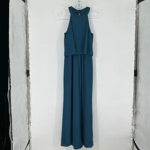 ALTAR'D STATE Jumpsuit Med Blue Wide Leg Halter Sleeveless One Piece High‎ Neck thumbnail 4