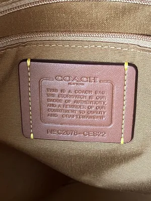 Coach City Tote Bag With Gingham Print thumbnail 9