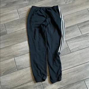 Adidas Black and White Sweatpants with Elastic Cuffs thumbnail 5