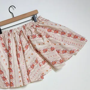 FREE PEOPLE Gaia Floral Printed Skirt Mini Ivory Combo Pockets Poplin Small‎ thumbnail 10