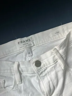 White Frame Denim Jean Shorts Le Cut-Off 26 thumbnail 3