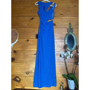 NWT Lulus Upgraded Stunner Royal Blue Ribbed Cutout Sleeveless Maxi Dress Size S thumbnail 6