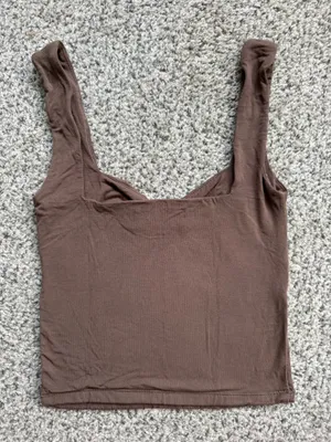 White Fox Boutique Taking Off Top Brown thumbnail 3