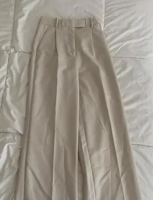 ZARA Ecru Work Pants thumbnail 1