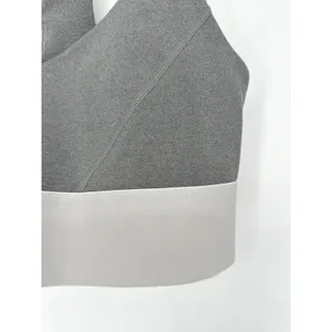 Good‎ American Sports Bra Women Size 2 Medium Gray Racerback V-Neck Activewear thumbnail 2