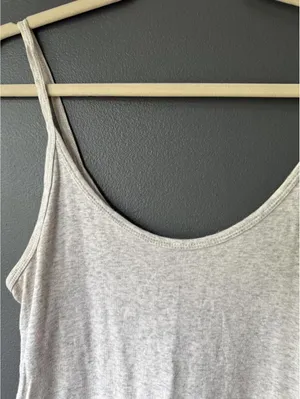 Gap Light Gray Basic Spaghetti Strap Tank Top thumbnail 3
