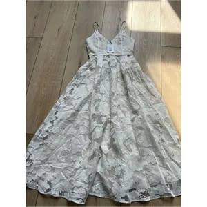 Showpo NWT Philine Midi Jacquard Plunge Dress Off White Size 2 thumbnail 10
