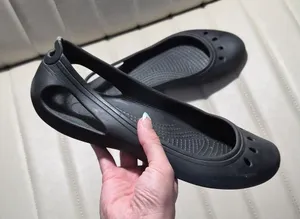 Women's Black Slip-On Comfort Flats W10 thumbnail 1