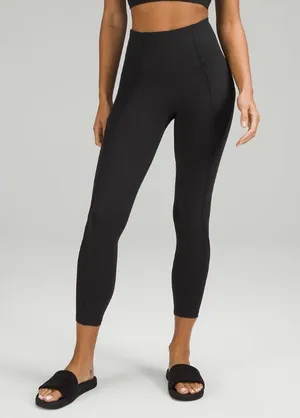 Lululemon Align Rib Panel High Rise Tights Leggings Sz 14 Black Nulu Stretch thumbnail 1