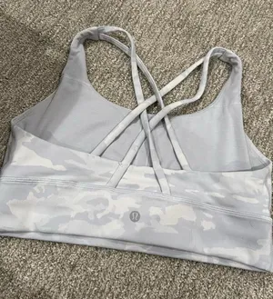 Lululemon white and grey camo sports bra thumbnail 2