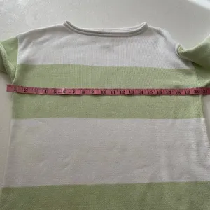 Lauren Ralph Lauren Petite Striped Knit Sweater Women’s Small Green White Cotton thumbnail 6