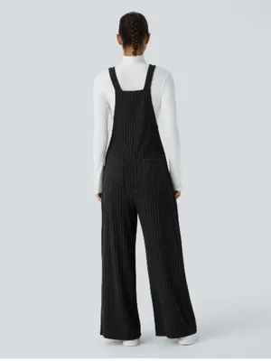 Halara | NWT Ribbed Knit Pockets Casual Overalls | Size thumbnail 2