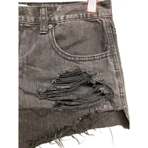 Abercrombie & Fitch Black Distressed Cut Off Jean Shorts Women’s Size‎ 6/28 thumbnail 6