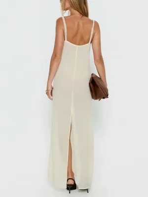 Lioness Glacial Sheer Maxi Dress Butter thumbnail 4