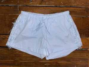 Kittenish Blue Fringe Shorts thumbnail 1