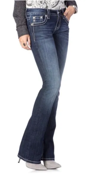 Miss Me Diamond Peace Lover Boot cut JEANS 27 Signature Boot Miss Me thumbnail 1