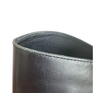 Tory Burch Claremont Quilted Leather Riding Boots Black Gold Logo 8.5 thumbnail 11
