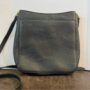 Michael Kors‎ Black Pebbled Leather Crossbody Bag - Gold-Tone Hardware thumbnail 4