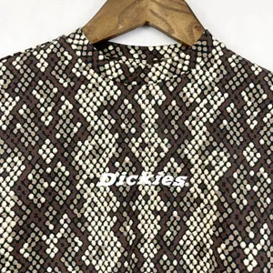 Dickies Women Camden Top XS Snake‎ Print Mock Neck Street Retro Activewear thumbnail 2