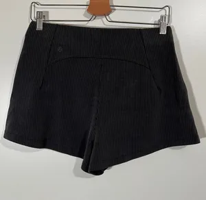 Lululemon Softstreme Ribbed Shorts High Rise Dark Gray Size 8 Sold Out thumbnail 1