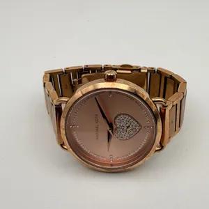 Michael Kors Portia Rose Gold-Tone Pavé Heart Watch Working New Battery thumbnail 7