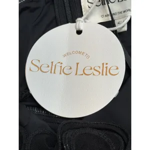 Selfie Leslie Little Black Dress Ruched Midi Bodycon Off Shoulder Size Small NWT thumbnail 9