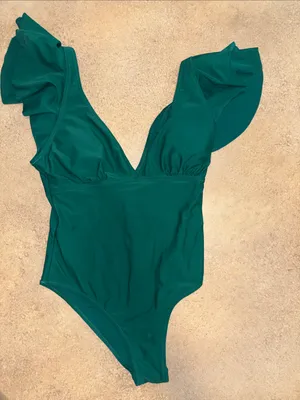 Emerald Ruffle Shoulder One thumbnail 1