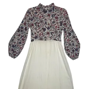 1970s Connie Sage Floral Prairie Empire Waist Maxi Dress Balloon Sleeves XS/S thumbnail 3