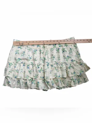 PINK Victoria's Secret Floral Ruffled Mini Skirt thumbnail 4