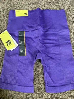 all in motion Vibrant Purple High-Waist Bike Shorts thumbnail 3