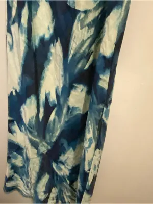 Open Edit XS 34” Womens Tank Maxi Slip Dress Blue White Abstract Floral New NWT thumbnail 7
