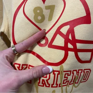 Taylor Swift Go Boyfriend Travis Kelce Football Crewneck Sweatshirt thumbnail 5