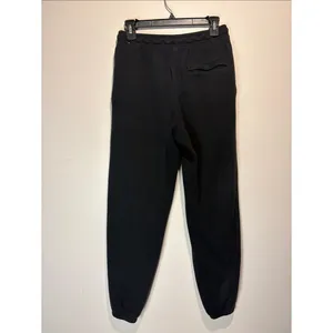 Nike Black Joggers White Swoosh Elastic Waist & Hem Athletic Holiday 2025 SZ S thumbnail 2